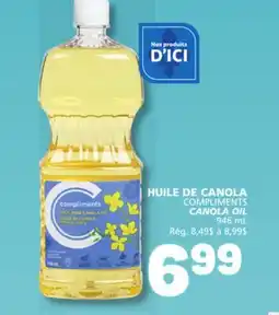 Marché Bonichoix COMPLIMENTS CANOLA OIL offer