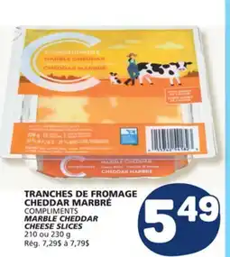 Marché Bonichoix COMPLIMENTS MARBLE CHEDDAR CHEESE SLICES offer