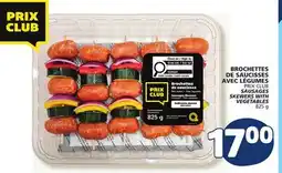 Marché Bonichoix PRIX CLUB SAUSAGES SKEWERS WITH VEGETABLES offer