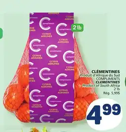 Marché Bonichoix COMPLIMENTS CLEMENTINES offer