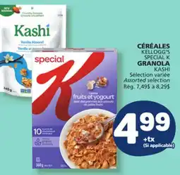 Marché Bonichoix KELLOGG'S SPECIAL K, KASHI GRANOLA offer