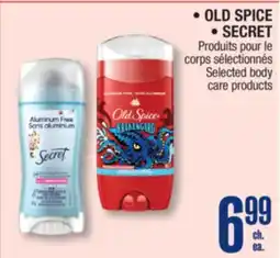 Jean Coutu OLD SPICE, SECRET Selected body care products offer
