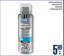 Jean Coutu Antisudorifiques Selected antiperspirants offer