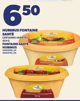 Provigo HUMMUS FONTAINE SANTÉ | FONTAINE SANTÉ HUMMUS offer