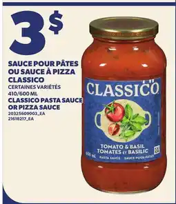 Provigo SAUCE POUR PÂTES OU SAUCE À PIZZA CLASSICO | CLASSICO PASTA SAUCE OR PIZZA SAUCE, 410/600 ML offer
