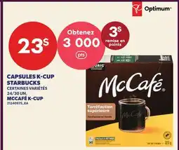Provigo CAPSULES K-CUP STARBUCKS | MCCAFÉ K-CUP, 24/30 UN offer