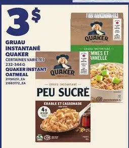 Provigo GRUAU INSTANTANÉ QUAKER | QUAKER INSTANT OATMEAL offer