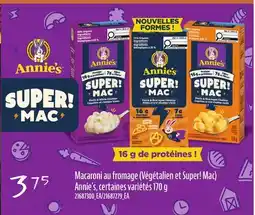 Provigo MACARONI AU FROMAGE (VÉGÉTALIEN ET SUPER! MAC) ANNIE'S offer