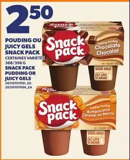 Provigo POUDING OU JUICY GELS SNACK PACK | SNACK PACK PUDDING OR JUICY GELS, 368/396 G offer