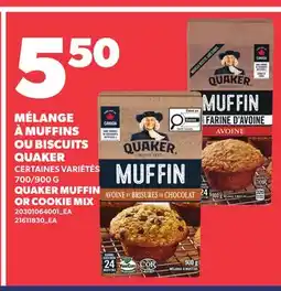 Provigo MÉLANGE À MUFFINS OU BISCUITS QUAKER | QUAKER MUFFIN OR COOKIE MIX, 700/900 G offer