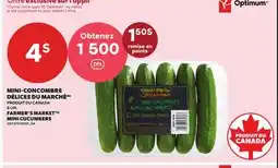 Provigo MINI-CONCOMBRE DÉLICES DU MARCHÉ | FARMER'S MARKET MINI CUCUMBERS, 6 UN offer