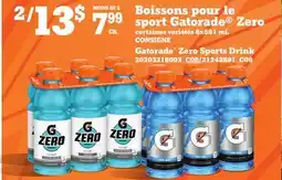 Provigo BOISSONS POUR LE SPORT GATORADE ZERO | GATORADE ZERO SPORTS DRINK offer