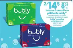 Provigo BOISSON À BASE D'EAU PÉTILLANTE BUBLY | BUBLY SPARKLING WATER BEVERAGE offer