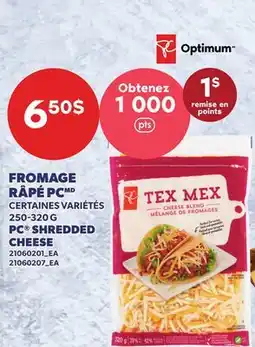 Provigo FROMAGE RÂPÉ PC | PC SHREDDED CHEESE offer