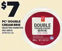 Loblaws PC double cream brie offer