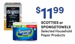 Apple Drugs Scotties or SpongeTowels Selected Household Paper Products offer