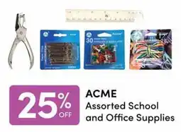 Apple Drugs Acme assorted school and office supplies offer