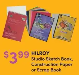 Apple Drugs Hilroy Studio Sketch Book, Construction Paper or Scrap Book offer