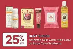 Apple Drugs Burt's bees assorted skin care, hair care or baby care products offer