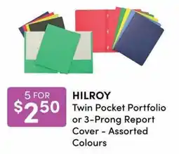 Apple Drugs Hilroy Twin Pocket Portfolio or 3-Prong Report Cover offer