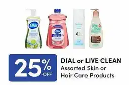 Apple Drugs Dial or Live Clean Assorted Skin or Hair Care Products offer
