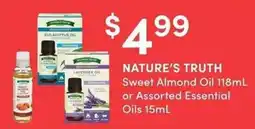 Apple Drugs Nature's Truth Sweet Almond Oil or Assorted Essential Oils offer