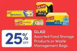 Apple Drugs Glad assorted food storage products or waste management bags offer