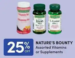 Apple Drugs Nature's Bounty assorted vitamins or supplements offer