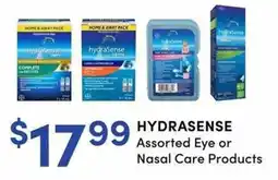 Apple Drugs HydraSense assorted eye or nasal care products offer