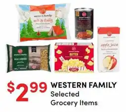 Apple Drugs Western Family Selected Grocery Items offer