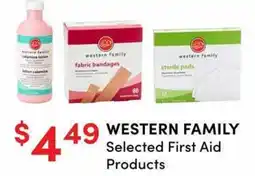 Apple Drugs Western Family Selected First Aid Products offer