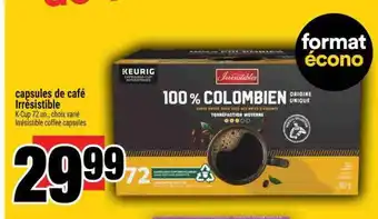 CAPSULES DE CAFÉ IRRÉSISTIBLE