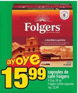 Super C CAPSULES DE CAFÉ FOLGERS offer