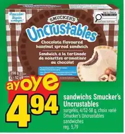 Super C sandwichs Smucker's Uncrustables offer