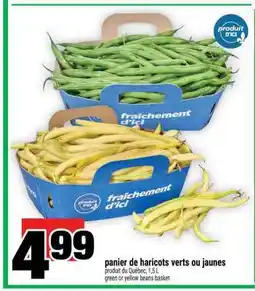 Super C panier de haricots verts ou jaunes offer