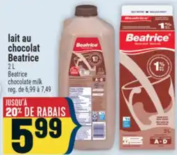 Marché Adonis LAIT AU CHOCOLAT BEATRICE | BEATRICE CHOCOLATE MILK offer