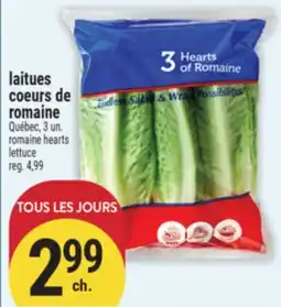 Marché Adonis LAITUES COEURS DE ROMAINE | ROMAINE HEARTS LETTUCE offer