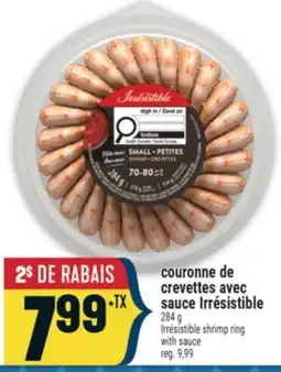 Marché Adonis COURONNE DE CREVETTES AVEC SAUCE IRRÉSISTIBLE | IRRESISTIBLE SHRIMP RING WITH SAUCE offer