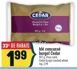 Marché Adonis BLÉ CONCASSÉBURGOL CEDAR | CEDARE BURGOL CRACKED WHEAT offer