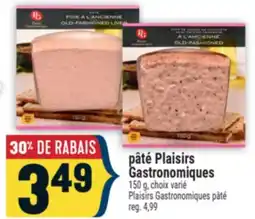 Marché Adonis pâté Plaisirs Gastronomiques | Plaisirs Gastronomiques plate offer