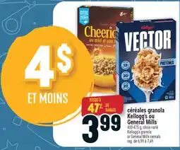 Marché Adonis CÉRÉALES GRANOLA KELLOGG'S OU GENERAL MILLS | KELLOGG'S GRANOLA OR GENERAL MILLS CEREALS offer