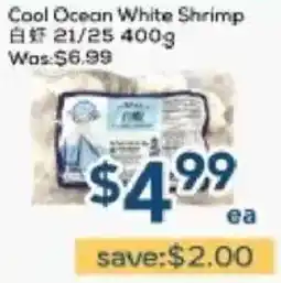 Oceans Fresh Food Market Cool Ocean White Shrimp offer