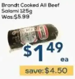 Oceans Fresh Food Market Brandt cooked all beef salami offer