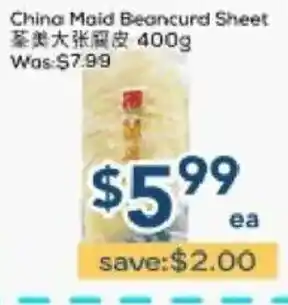 China Maid Beancurd Sheet