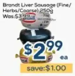 Oceans Fresh Food Market Brandt liver sausage offer