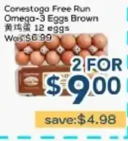 Oceans Fresh Food Market Conestoga free run omega-3 eggs brown offer