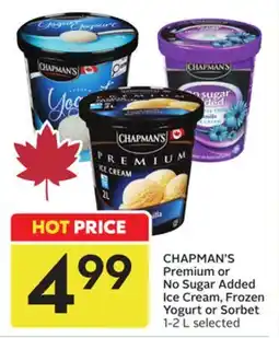 Sobeys Premium or No Sugar Added Ice Cream, Frozen Yogurt or Sorbet offer