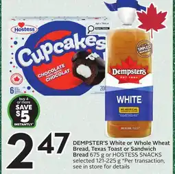 Sobeys White or Whole Wheat Bread, Texas Toast or Sandwich Bread offer