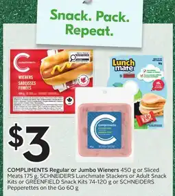 Sobeys COMPLIMENTS Regular or Jumbo Wieners offer