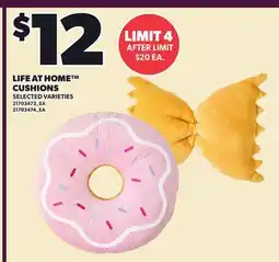 Loblaws LIFE AT HOME CUSHIONS offer